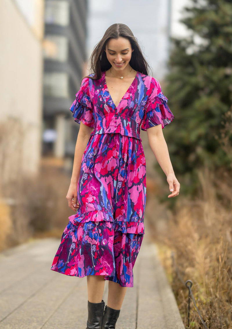 purple audrey dress Audrey Dress Short Sleeve (Pink/Purple) XXS